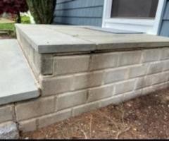 replace new steps - front of the house