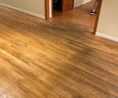 sanding stain and poly oak flooring