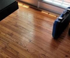 to sand stain and poly hardwood floor