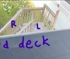 build new deck on second floor by the sliding door