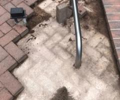 break the concrete and replace pipes