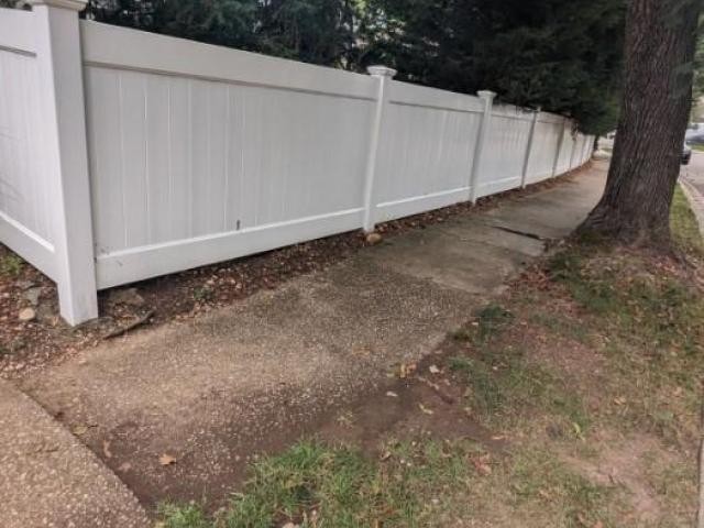From 4 feet, replace to 6 feet height with new vinyl fence