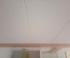 ceiling drywall and laminate floor