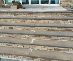 power wash all paver steps