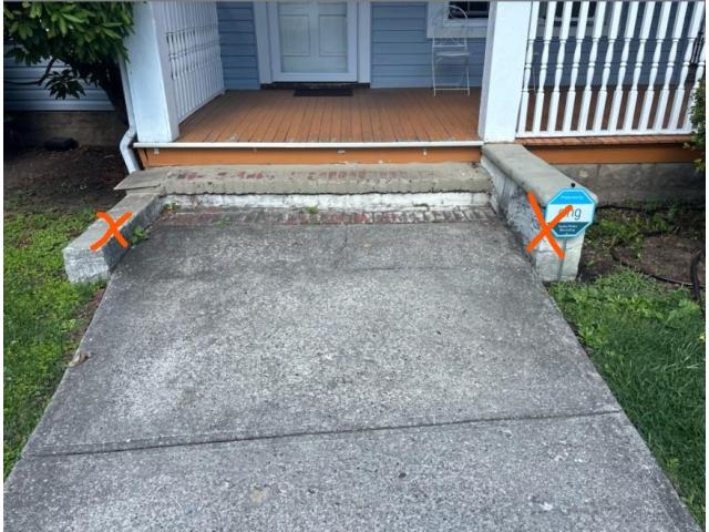 remove old brick step and put new one