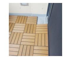 7 tiles to finish the installation of this floor - no cement or glue