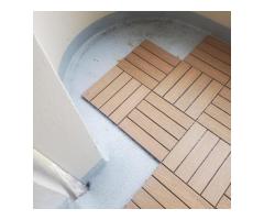 7 tiles to finish the installation of this floor - no cement or glue
