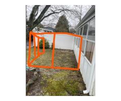 to move the 2 section of fence and install 3 section of fence