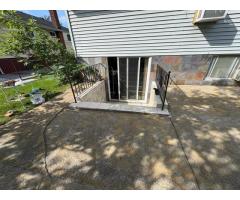 to remove the old concrete and install new concrete