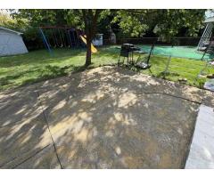 to remove the old concrete and install new concrete