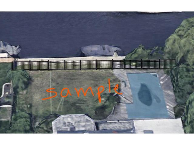 there is no fence- we need to install a line of aluminum fence with a gate