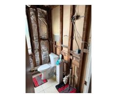 bathroom: new drywall, tile, painting, etc...