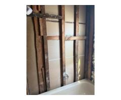 bathroom: new drywall, tile, painting, etc...