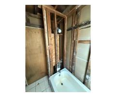 bathroom: new drywall, tile, painting, etc...