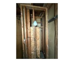 bathroom: new drywall, tile, painting, etc...