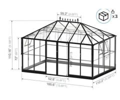 1 GREENHOUSE and 14 CONCRETE BOXES