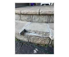 to replace 3 pieces of limestone from the stoop