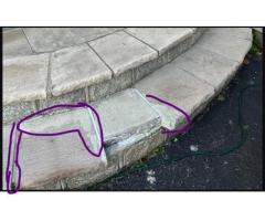 to replace 3 pieces of limestone from the stoop