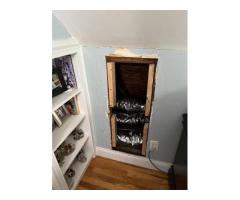 to repair 3 places of drywall , tape and spackle 3 times